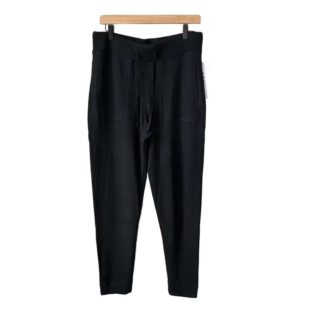 RHONE Daybreak Sweater Black Knit Joggers NWT size M
